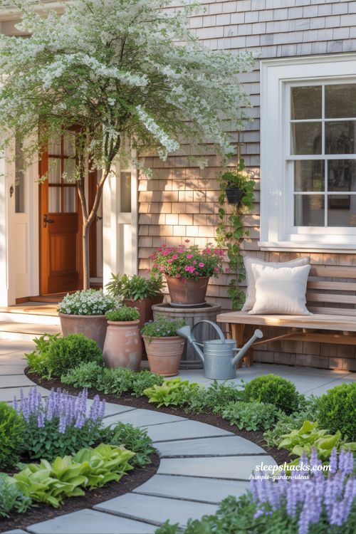 Simple front yard garden ideas for welcoming curb appeal and a warm home entrance