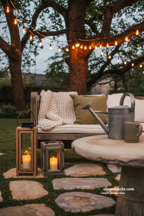 Simple garden lighting ideas for a magical night mood