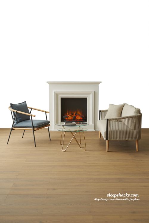 Slim Profile Furniture for Small Fireplace Living Room Layouts