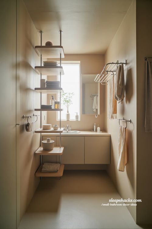 Small Bathroom Decor Ideas Using Vertical Space Creatively