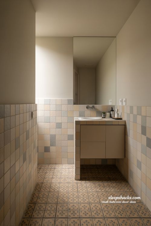 Small Bathroom Decor Ideas With Tile Patterns That Pop