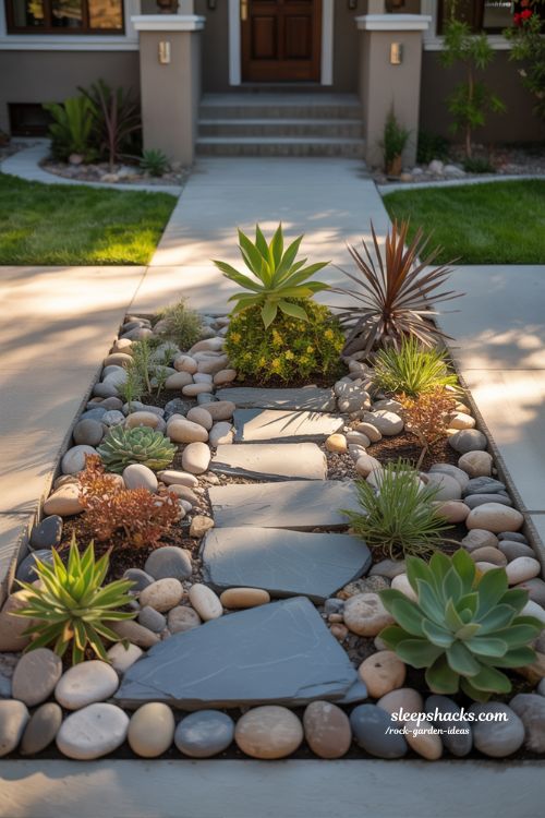 Small Front Yard Rock Garden Ideas to Boost Instant Curb Appeal