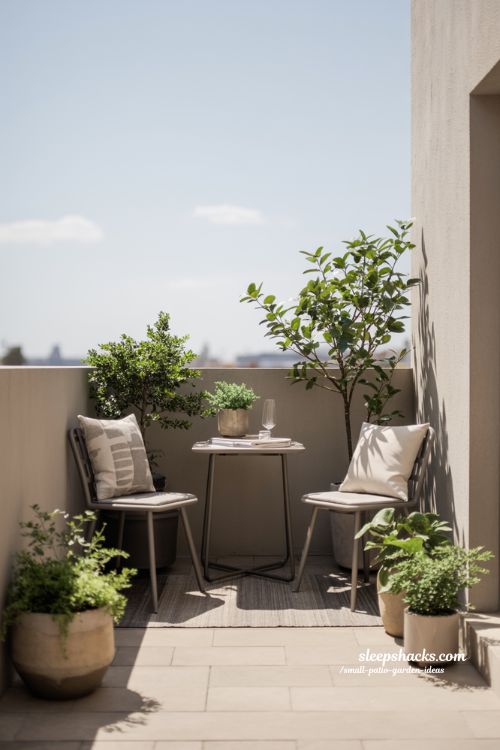 Small Patio Garden Ideas Minimal and Clutter Free