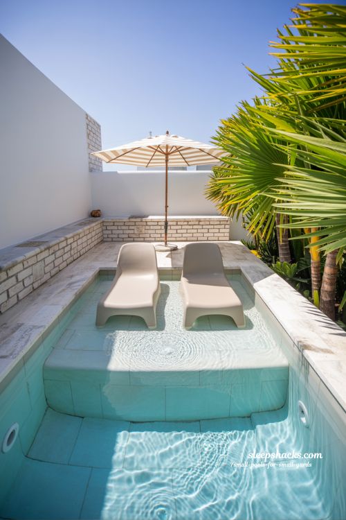 Small Yard Luxury: Compact Plunge Pool with Integrated Sun Deck