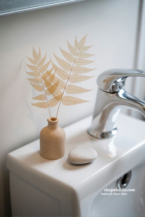 Soft Elegance: Using Dried Flowers for Effortless Toilet Tank Decor