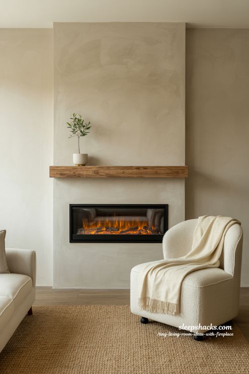 Subtle Accent Wall Ideas for Small Living Room Fireplaces