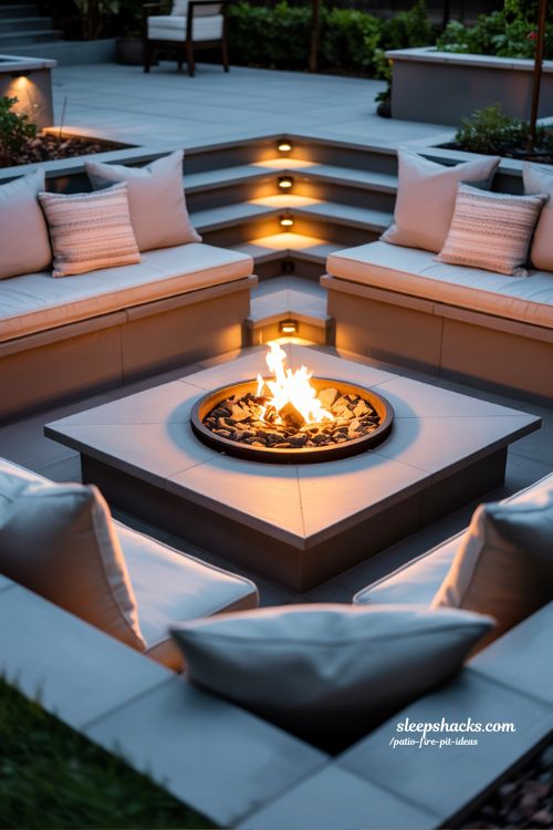 Sunken Patio Fire Pit Ideas for a Luxurious and Cozy Outdoor Lounge