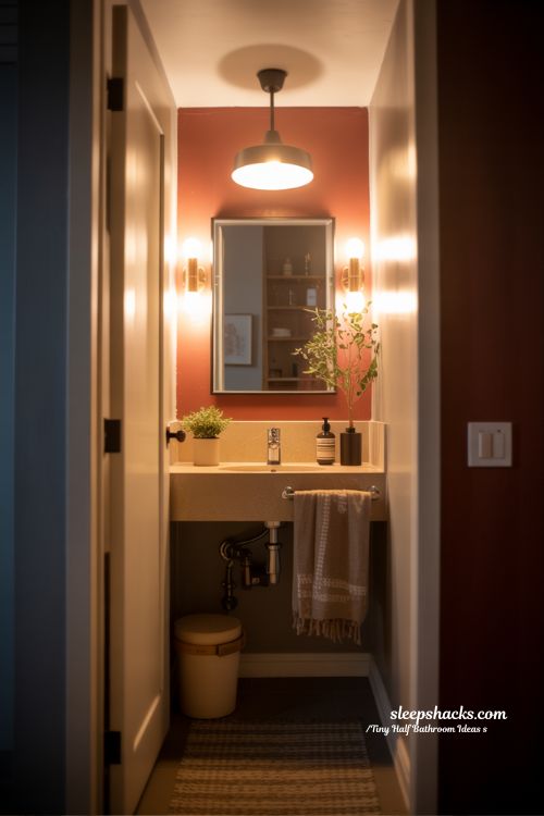 Tiny Half Bathroom Lighting Ideas Change Mood