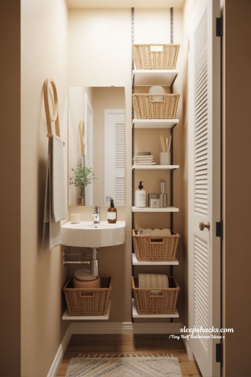 Tiny Half Bathroom Smart Storage Ideas Keep Things Tidy