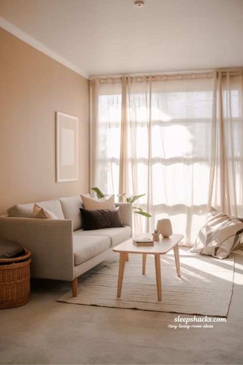 Tiny Living Room Ideas with Light Colors