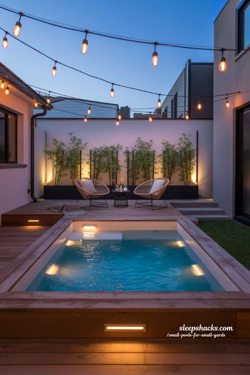 Transform Your Yard: Lighting-Focused Small Pool Design for Magical Evenings