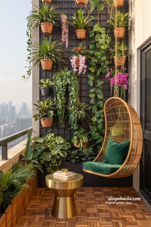 Urban High-Rise Tropical Balcony Sanctuary