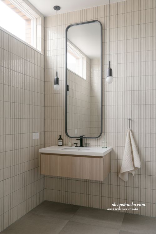 Vertical Design Tricks to Make Your Small Bathroom Remodel Feel Taller