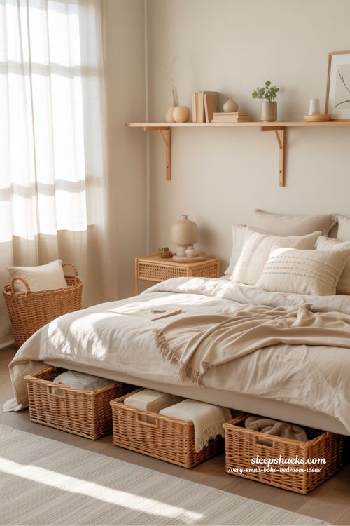 Very Small Boho Bedroom Ideas Creative Storage Hacks Stylish Organization Tiny Cozy Bohemian Bedroom Design