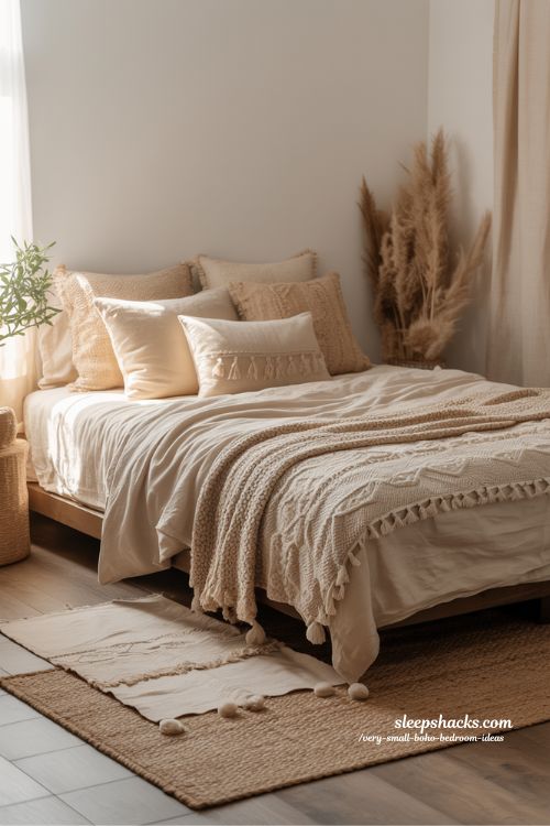 Very Small Boho Bedroom Ideas Layered Textures Cozy Small Space Bohemian Interior Design