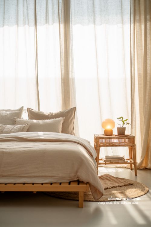 Very Small Boho Bedroom Ideas Minimalist Boho Style Cozy Tiny Bedroom Simple Warm Interior Design