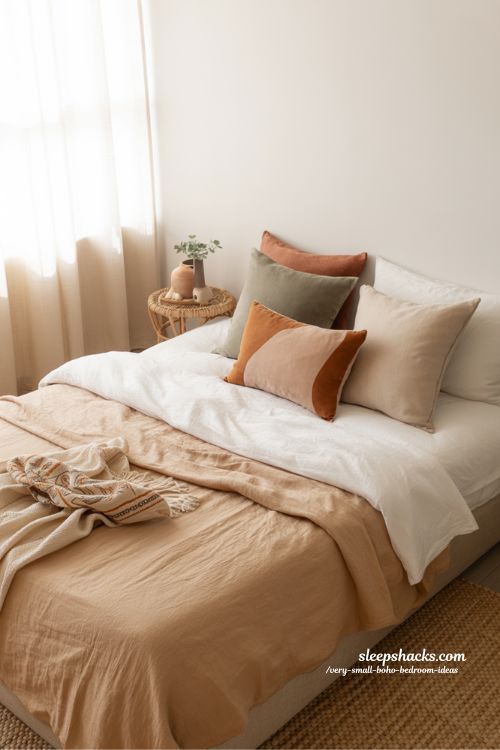 Very Small Boho Bedroom Ideas Mirrors That Expand Space Bright Airy Tiny Bohemian Bedroom Design