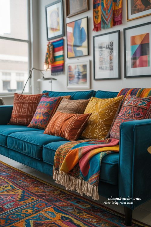 Vibrant and Colorful Boho Living Room Ideas Full of Personality