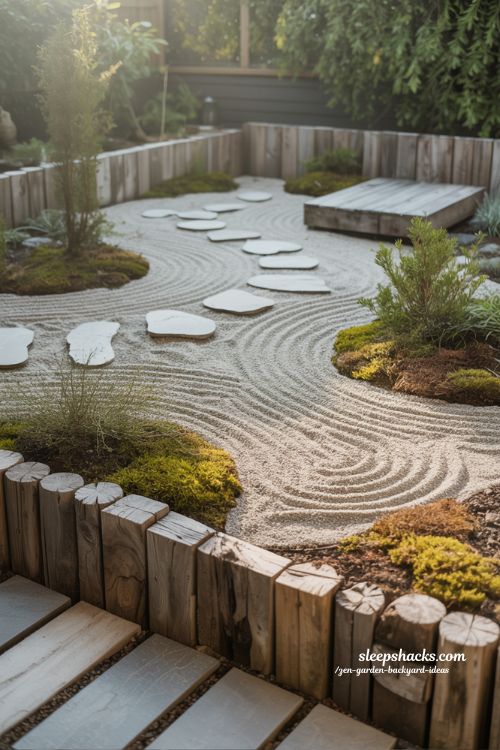 Zen garden backyard ideas on a budget with simple natural materials and calming design