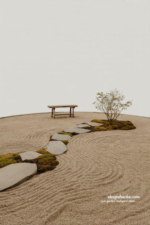 Zen garden backyard ideas with minimalist design and calming negative space principles