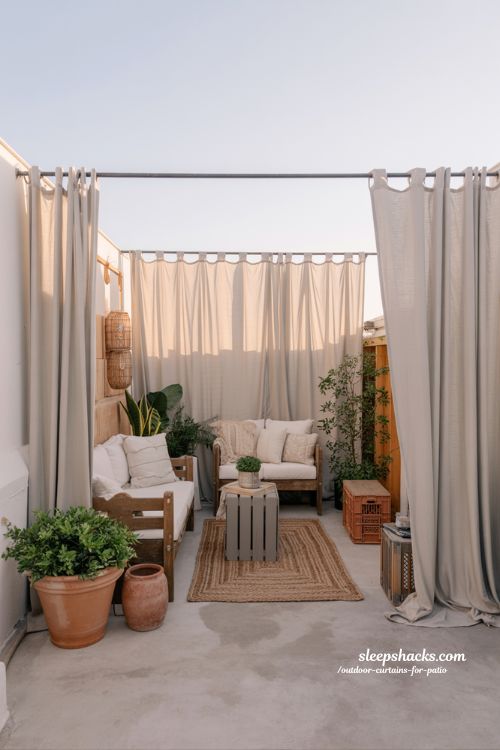 budget outdoor curtains for patio affordable cozy patio makeover ideas with simple style
