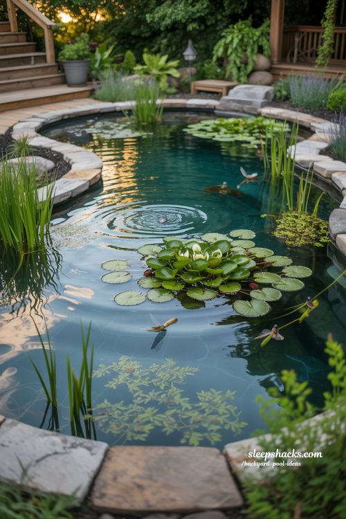 eco-friendly natural swimming pool backyard ideas