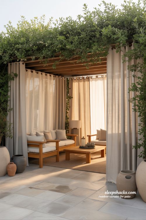 final outdoor curtains for patio design cohesive cozy patio space harmony ideas