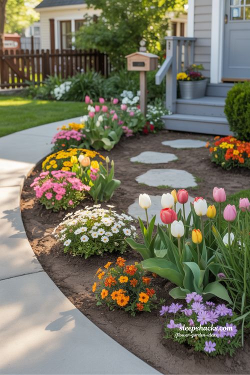 front yard flower garden ideas that create a welcoming home