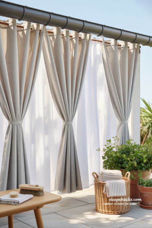 maintenance tips for outdoor curtains for patio clean fresh cozy patio care ideas