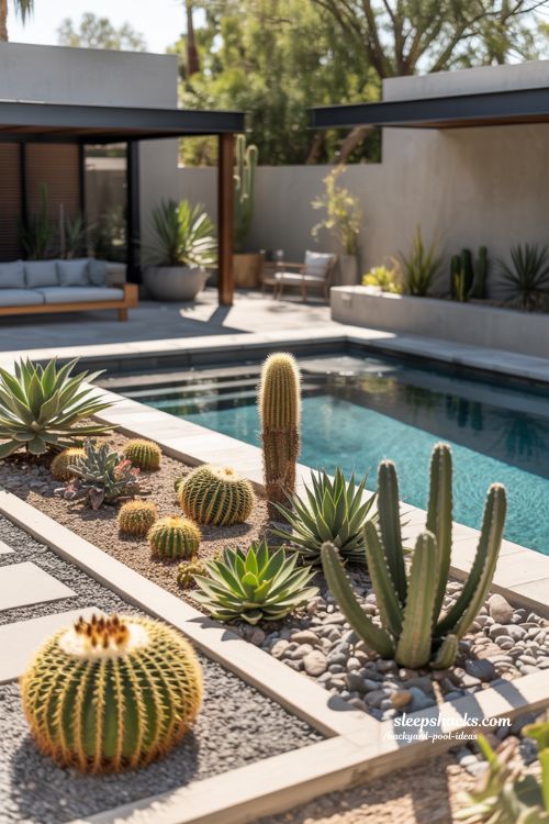 modern desert backyard pool ideas