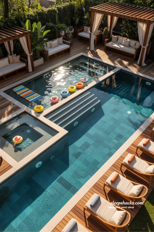 multi-use backyard pool design ideas