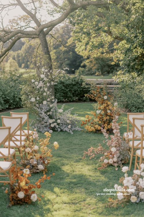 seasonal garden wedding decor ideas for spring summer autumn winter natural outdoor celebration styling 