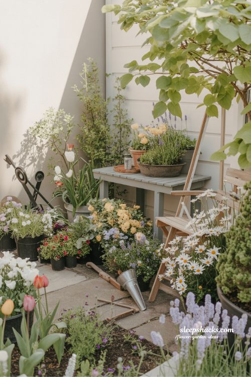 vibrant flower garden ideas for small backyard spaces