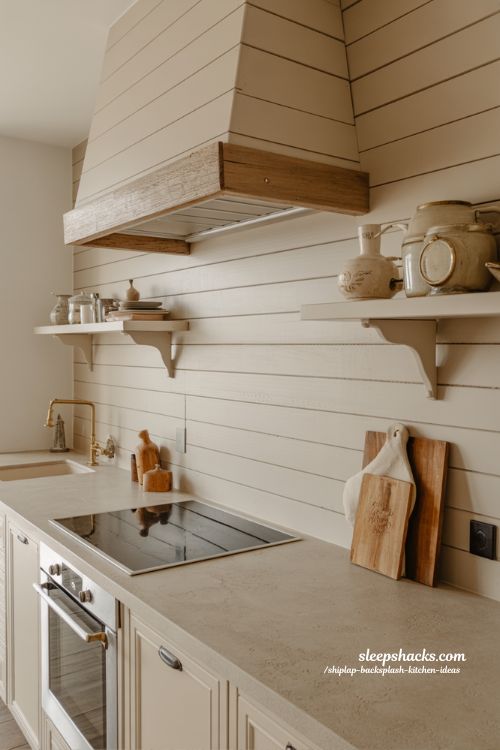 Long term durability kitchen ideas with shiplap backsplash and timeless farmhouse material aging and value design