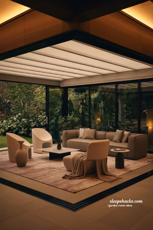 Multi-use garden room family space flexible modern design for kids hobbies and cozy movie nights at home