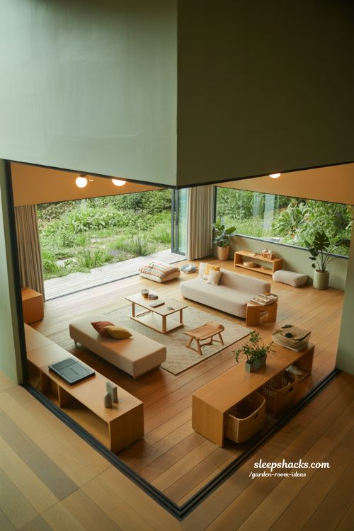 Multi-use garden room family space flexible modern design for kids hobbies and cozy movie nights at home