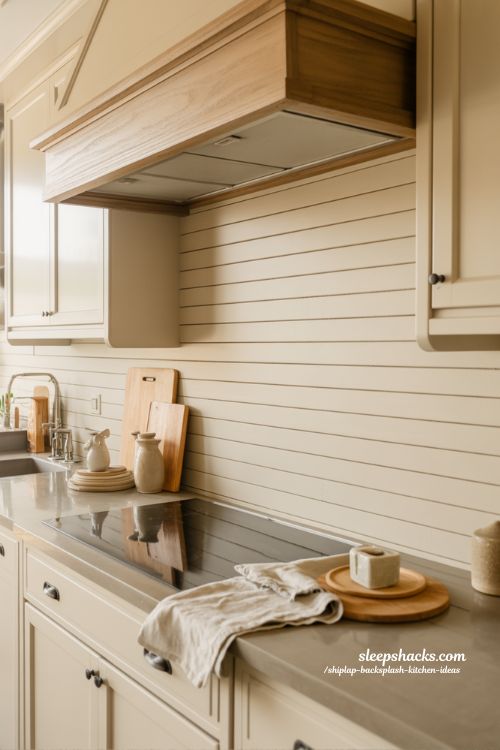 Shiplap backsplash kitchen ideas with easy maintenance practical farmhouse design and everyday durability tips