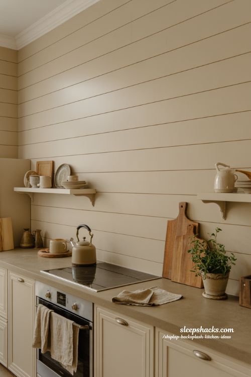 Why shiplap backsplash kitchen ideas still feel timeless and relevant for warm cozy modern farmhouse homes