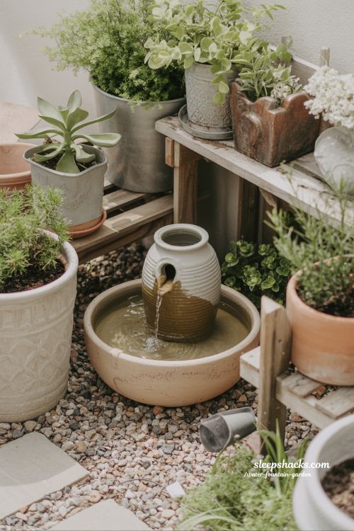 budget water fountain garden ideas that look beautiful and creative on a low cost setup