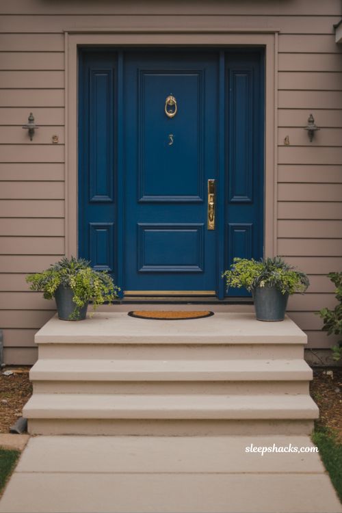 front yard landscaping ideas with bold painted front door curb appeal upgrade colorful entryway exterior design