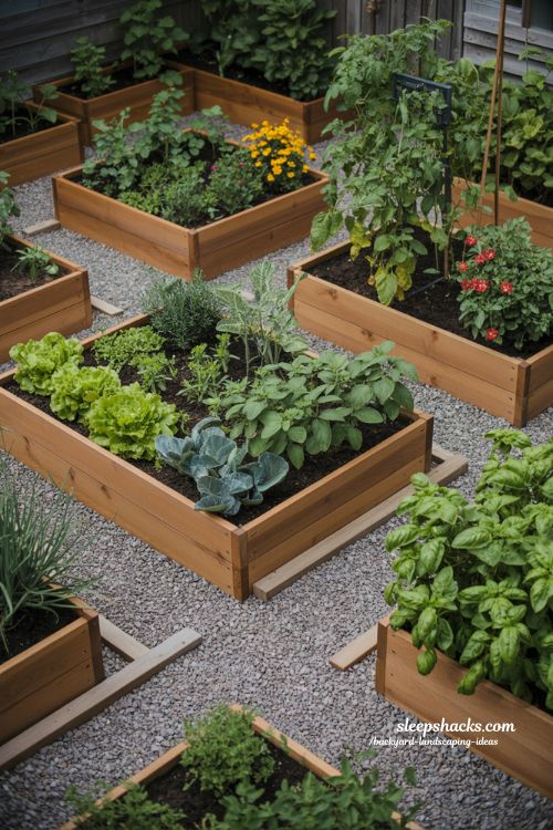 garden bed backyard landscaping ideas with raised beds for natural organized and easy gardening growth