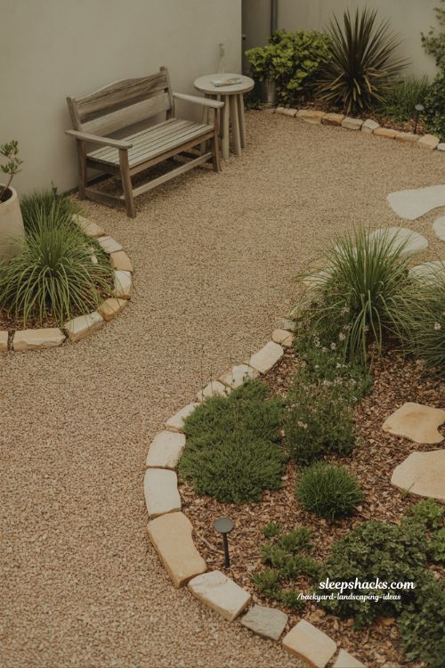 low maintenance backyard landscaping ideas for busy lifestyles with gravel and native plants