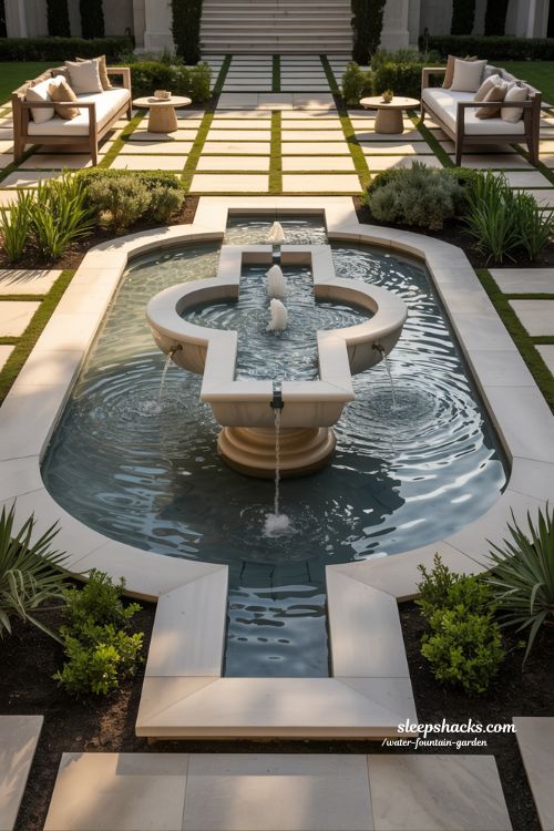 luxury water fountain garden ideas for premium outdoor living and elegant backyard retreats