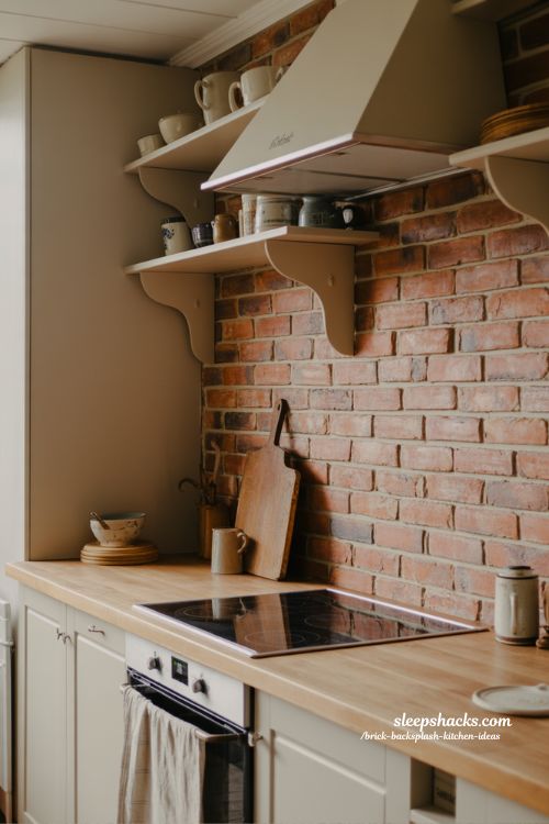 rustic cottage brick kitchen style cozy farmhouse kitchen design with warm textures and simple lived in charm
