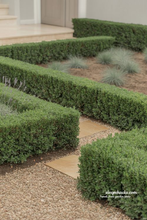 small front garden hedge borders low boxwood privacy landscaping soft structured entry design 