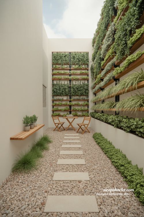 small space backyard landscaping ideas that feel open and airy with vertical garden design