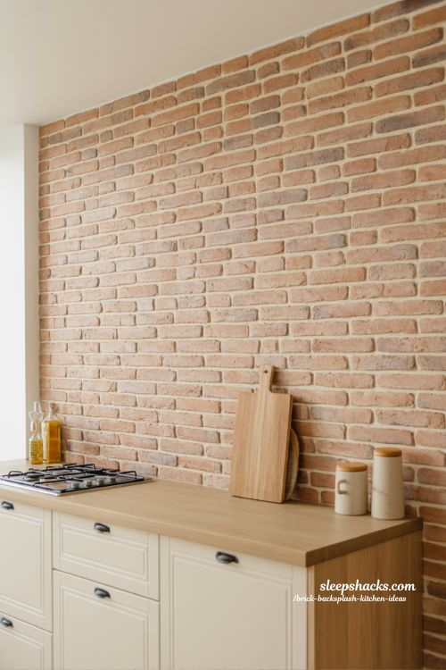 thin brick veneer kitchen backsplash easy modern kitchen transformation ideas with lightweight brick texture