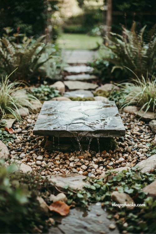 Hidden pond liner garden water feature natural rock bubbling spring diy backyard idea