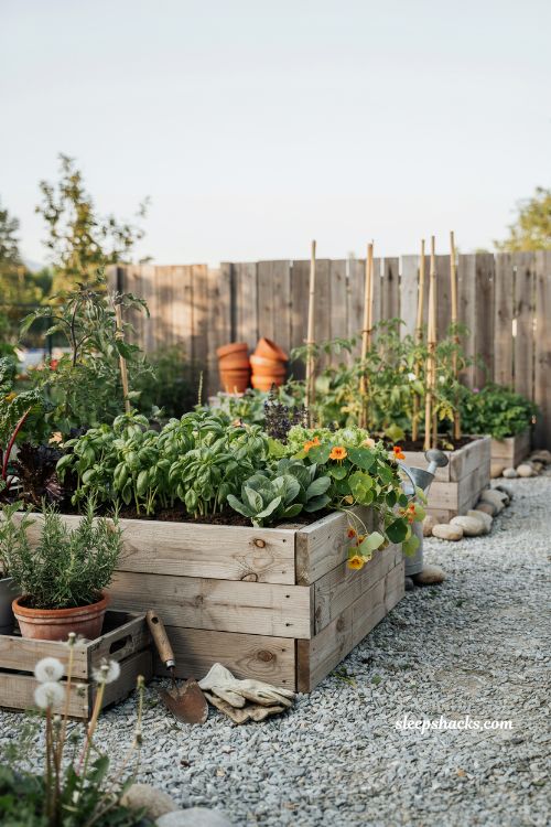 Raised planter box diy from scrap wood backyard garden bed ideas