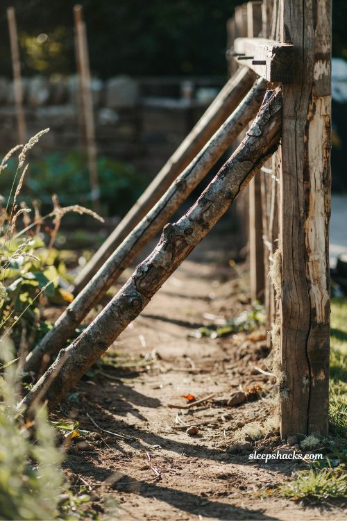 diagonal branch bracing rustic fence ideas for stronger wooden garden frame natural handcrafted support design